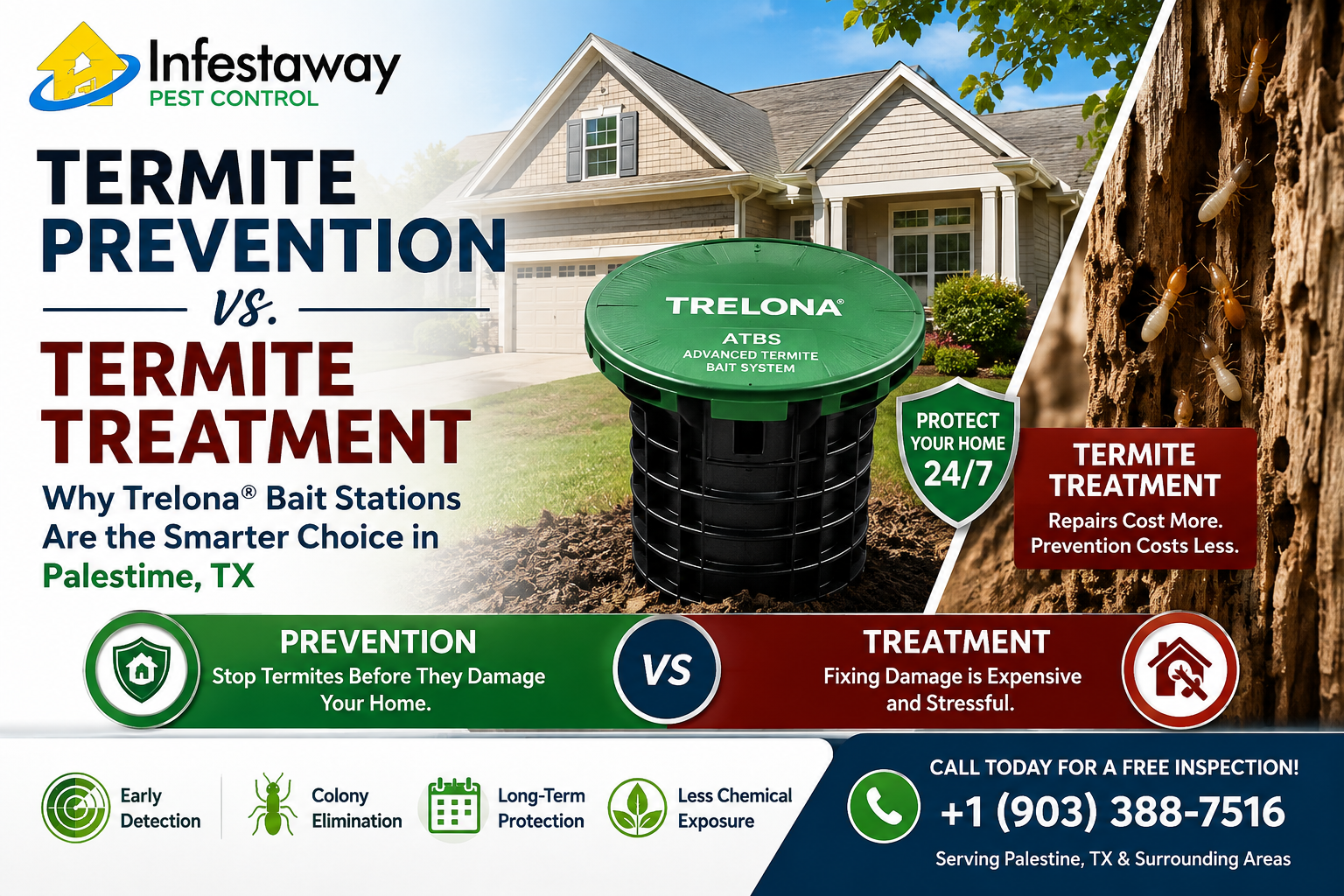 Termite Prevention vs Treatment Banner